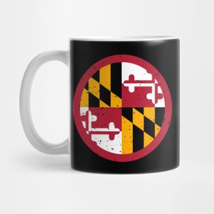 Retro Maryland State Flag // Vintage Maryland Grunge Emblem Mug